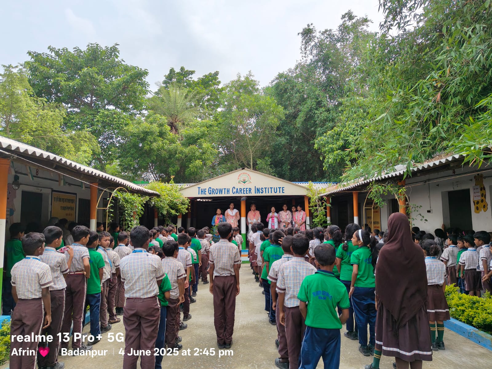 Prayer during assembly